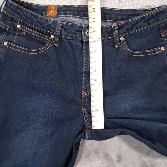 Wrangler Aura Jean Women 35x30, Tag 14 Tall Raw Hem Slimming Stretch Bootcut - Picture 9 of 14